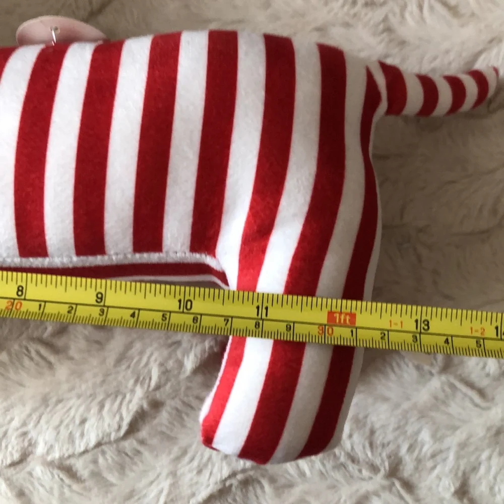 Red & White Striped Patriotic Dachshund Dog Plush Toy for Pets